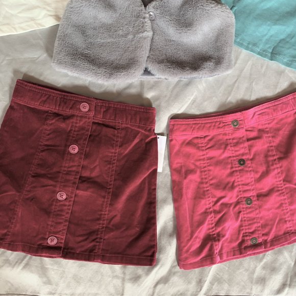 GIRLS- sz 4 (S)  NWT TOUGHSKIN 5pc lot mixed outfits skirts & long sleeve shirts - Picture 4 of 5